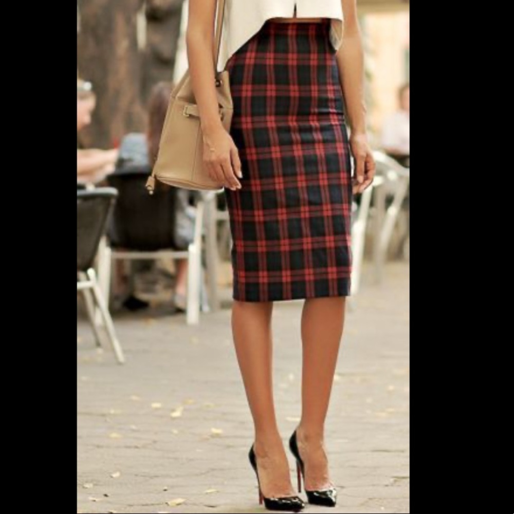 Vintage PENDLETON Plaid Midi Skirt